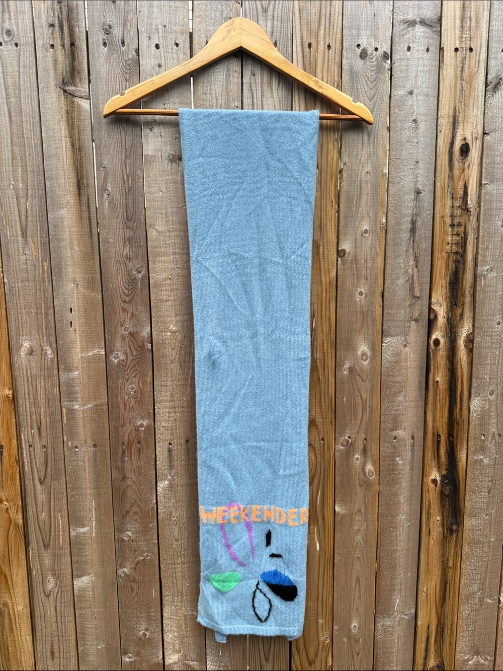 MaxMara cashmere Scarf with Multicolor 'Weekender' Motif